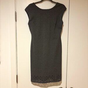 Laser Cut Ponte Sheath Dress